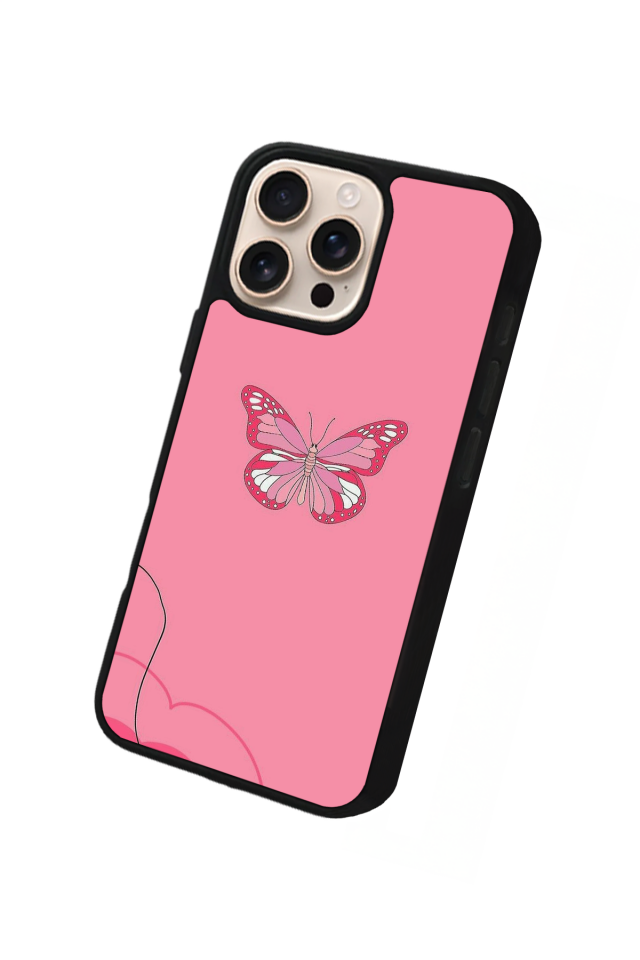 iPhone 15 Pro Max Uyumlu Kelebek Tasarımlı Glossy Premium Kılıf