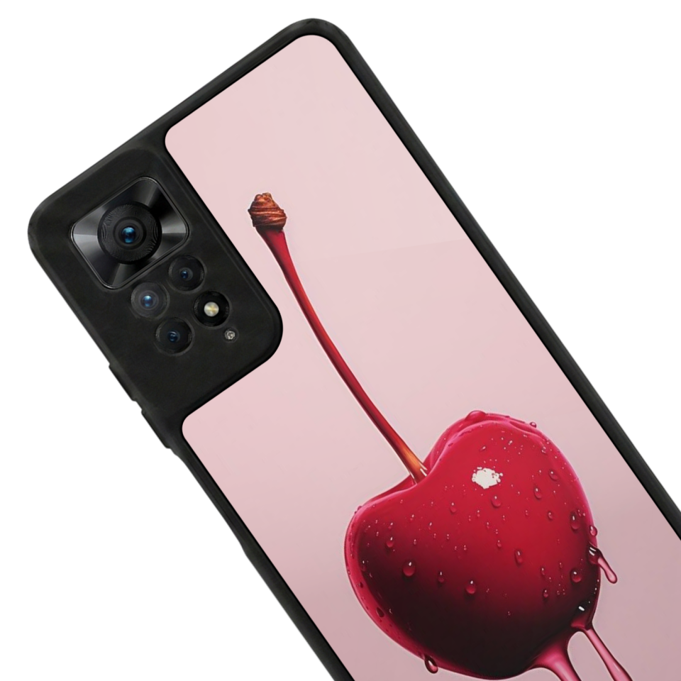 Xiaomi Redmi Note 12 Pro Uyumlu Kiraz Tasarımlı Glossy Premium Kılıf