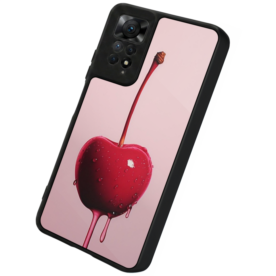 Xiaomi Redmi Note 12 Pro Uyumlu Kiraz Tasarımlı Glossy Premium Kılıf