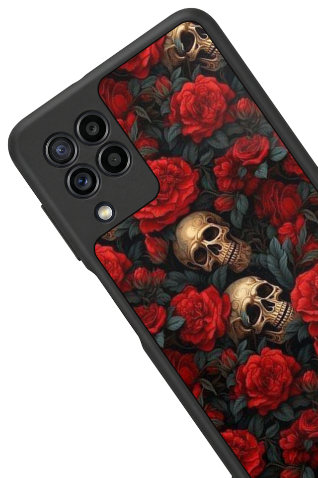 Samsung Galaxy M22 Uyumlu KuruKafa Tasarımlı Glossy Premium Kılıf