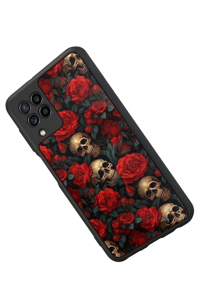 Samsung Galaxy M22 Uyumlu KuruKafa Tasarımlı Glossy Premium Kılıf