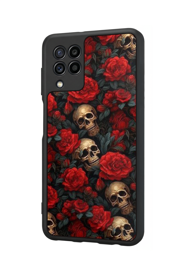 Samsung Galaxy M22 Uyumlu KuruKafa Tasarımlı Glossy Premium Kılıf