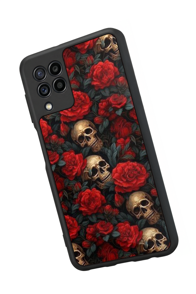 Samsung Galaxy M22 Uyumlu KuruKafa Tasarımlı Glossy Premium Kılıf
