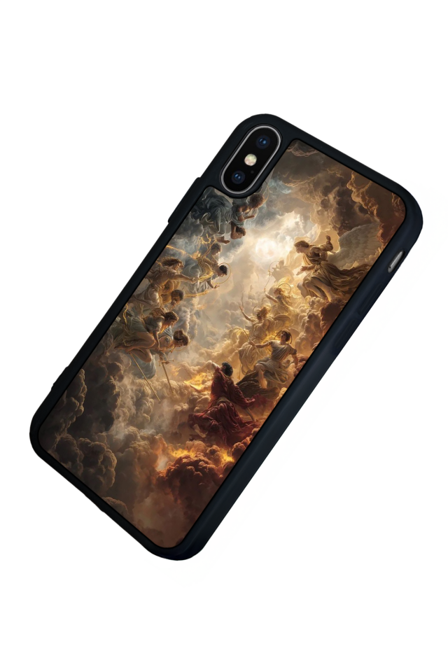 iPhone X/ XS Uyumlu Melek Tasarımlı Glossy Premium Kılıf