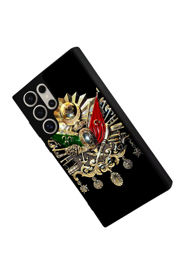 Samsung Galaxy S23 Ultra Uyumlu Osmanli Tugrasi Tasarımlı Glossy Premium Kılıf