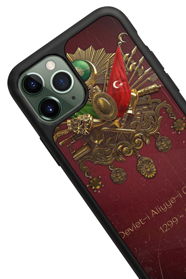 iPhone 11 Pro Uyumlu Osmanli Tugrasi Tasarımlı Glossy Premium Kılıf
