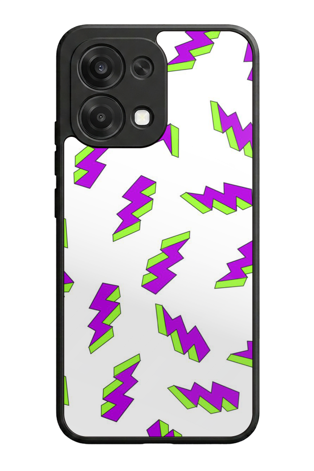 Oppo A6 Pro Uyumlu Simsek Tasarımlı Glossy Premium Kılıf