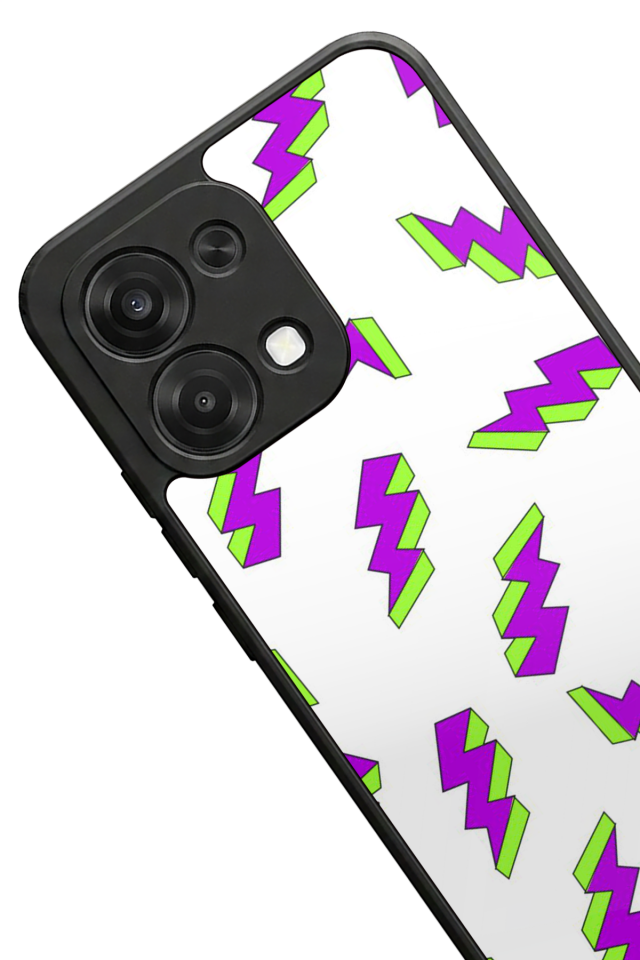 Oppo A6 Pro Uyumlu Simsek Tasarımlı Glossy Premium Kılıf