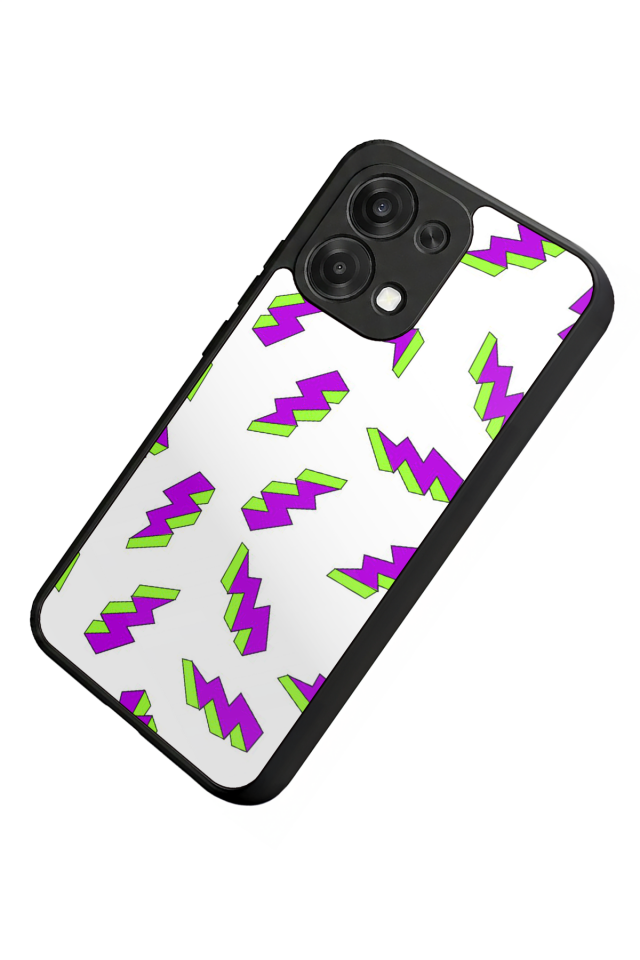 Oppo A6 Pro Uyumlu Simsek Tasarımlı Glossy Premium Kılıf