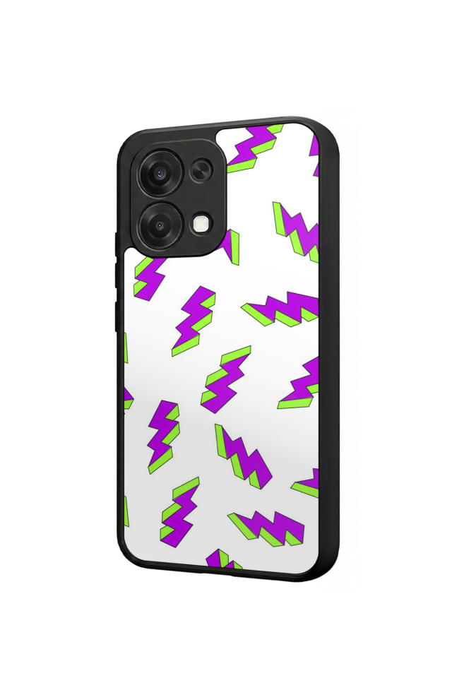 Oppo A6 Pro Uyumlu Simsek Tasarımlı Glossy Premium Kılıf