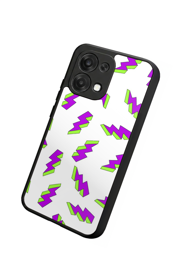 Oppo A6 Pro Uyumlu Simsek Tasarımlı Glossy Premium Kılıf