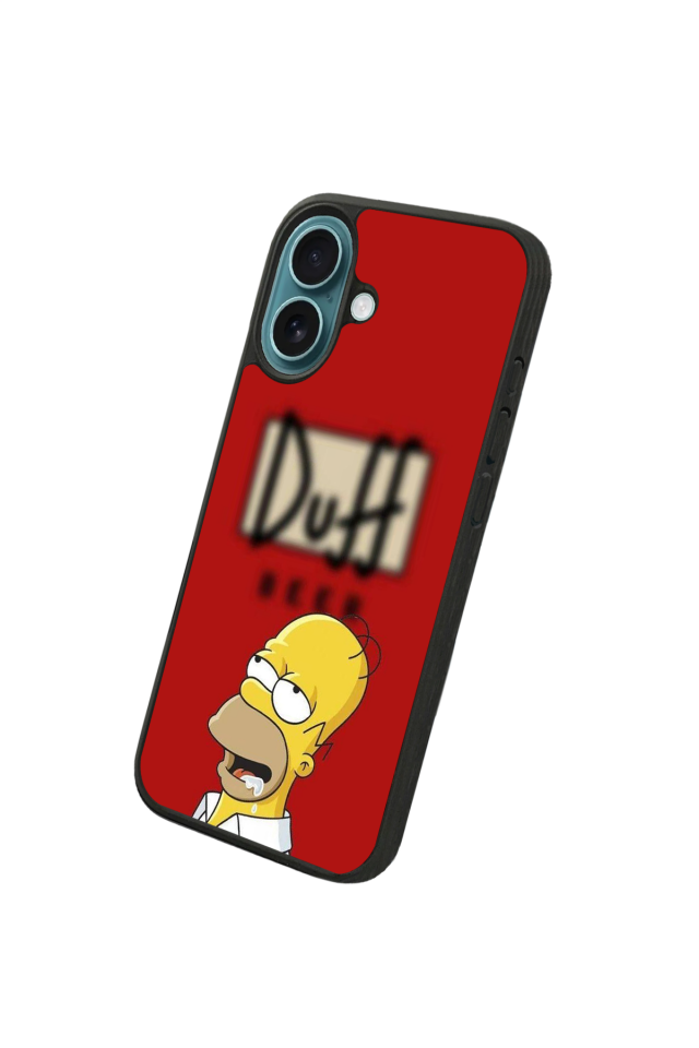 iPhone 16 Uyumlu The Simpsons Tasarımlı Glossy Premium Kılıf