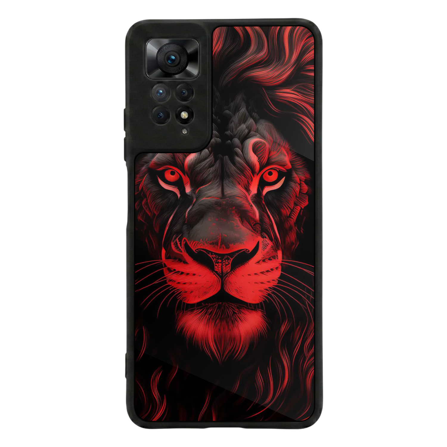 Xiaomi Redmi Note 11 Pro Uyumlu Aslan Tasarımlı Glossy Premium Kılıf