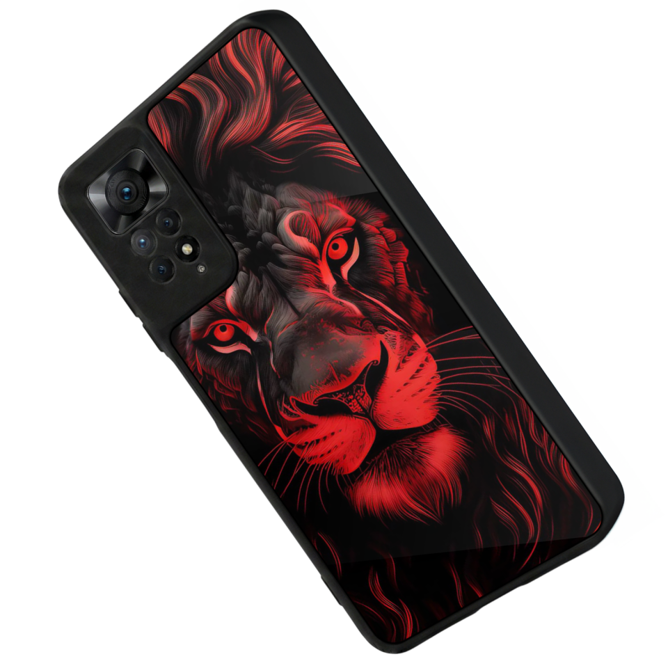 Xiaomi Redmi Note 11 Pro Uyumlu Aslan Tasarımlı Glossy Premium Kılıf