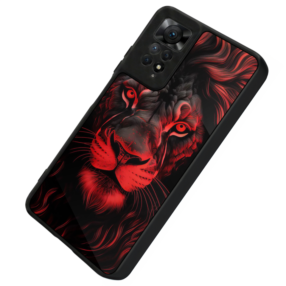 Xiaomi Redmi Note 11 Pro Uyumlu Aslan Tasarımlı Glossy Premium Kılıf