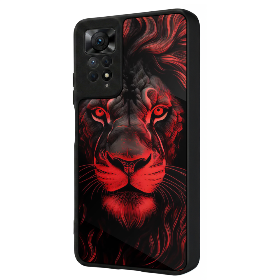 Xiaomi Redmi Note 11 Pro Uyumlu Aslan Tasarımlı Glossy Premium Kılıf