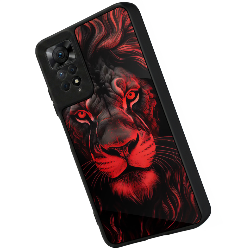 Xiaomi Redmi Note 11 Pro Uyumlu Aslan Tasarımlı Glossy Premium Kılıf