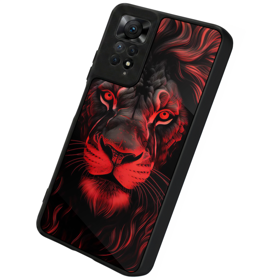 Xiaomi Redmi Note 11 Pro Uyumlu Aslan Tasarımlı Glossy Premium Kılıf