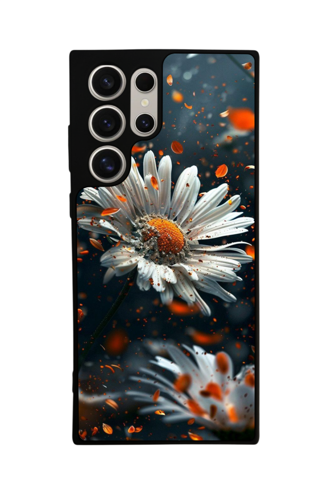 Samsung Galaxy S22 Ultra Uyumlu Cicek Tasarımlı Glossy Premium Kılıf