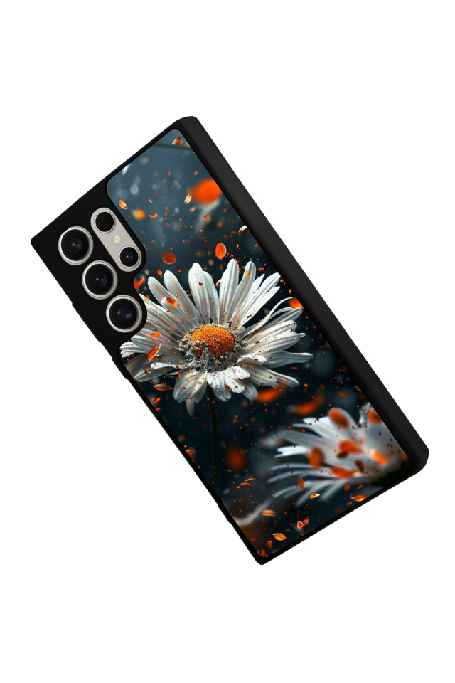 Samsung Galaxy S22 Ultra Uyumlu Cicek Tasarımlı Glossy Premium Kılıf