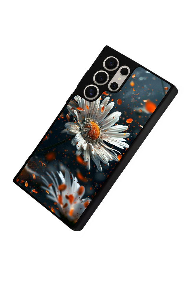 Samsung Galaxy S22 Ultra Uyumlu Cicek Tasarımlı Glossy Premium Kılıf