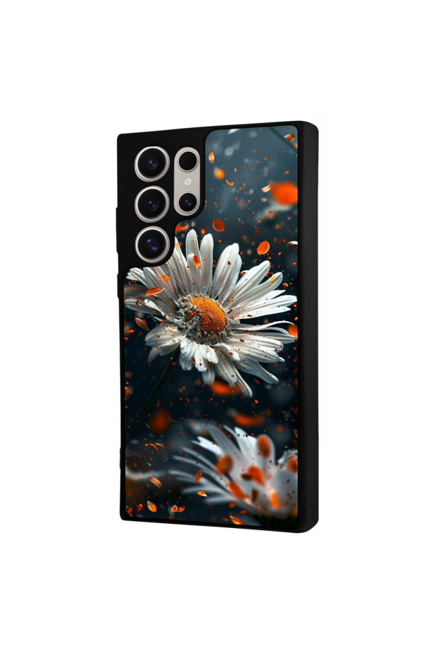 Samsung Galaxy S22 Ultra Uyumlu Cicek Tasarımlı Glossy Premium Kılıf