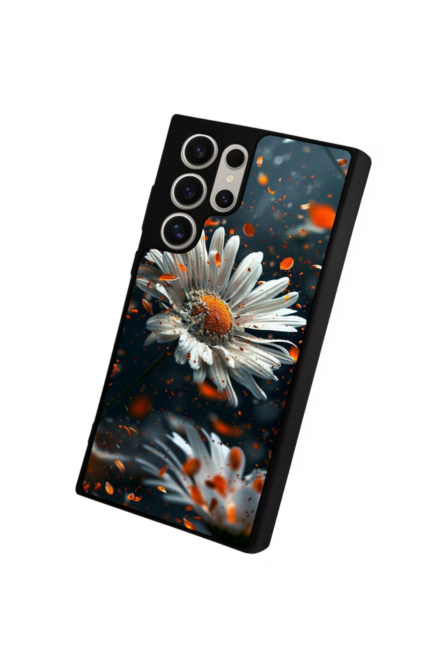 Samsung Galaxy S22 Ultra Uyumlu Cicek Tasarımlı Glossy Premium Kılıf