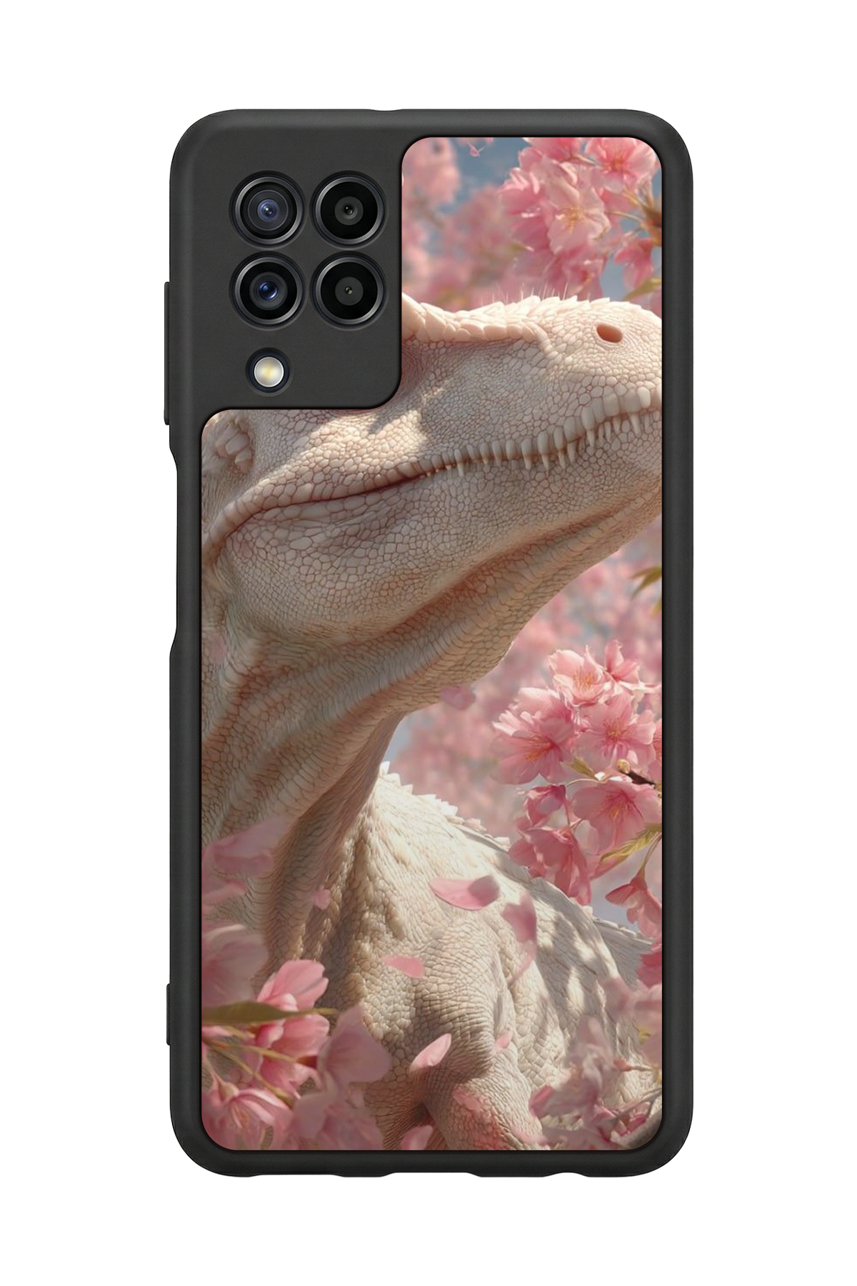 Samsung Galaxy M22 Uyumlu Dinazor Tasarımlı Glossy Premium Kılıf