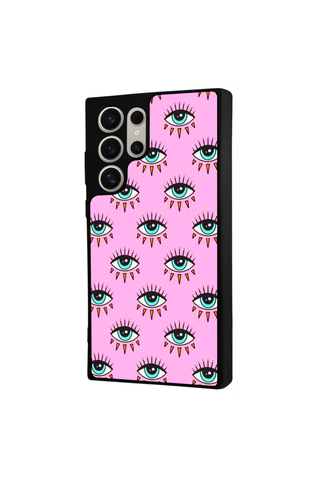 Samsung Galaxy S23 Ultra Uyumlu Göz Tasarımlı Glossy Premium Kılıf