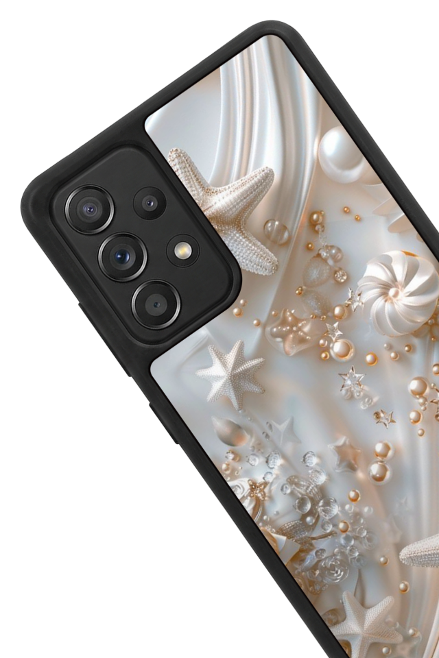 Samsung Galaxy A72 Uyumlu  İnci Tasarımlı Glossy Premium Kılıf