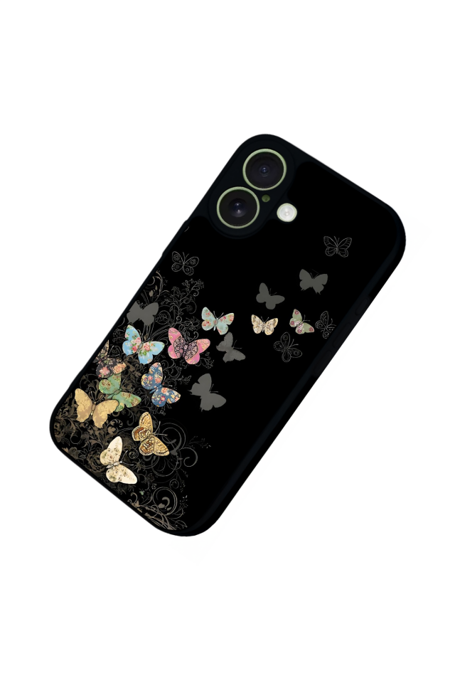 iPhone 17 Uyumlu Kelebek Tasarımlı Glossy Premium Kılıf