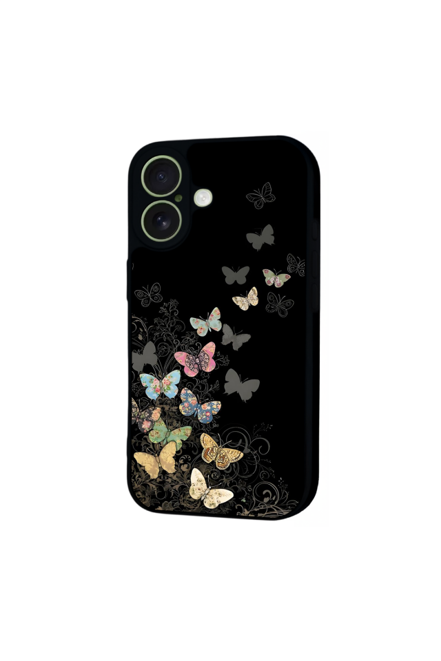 iPhone 17 Uyumlu Kelebek Tasarımlı Glossy Premium Kılıf
