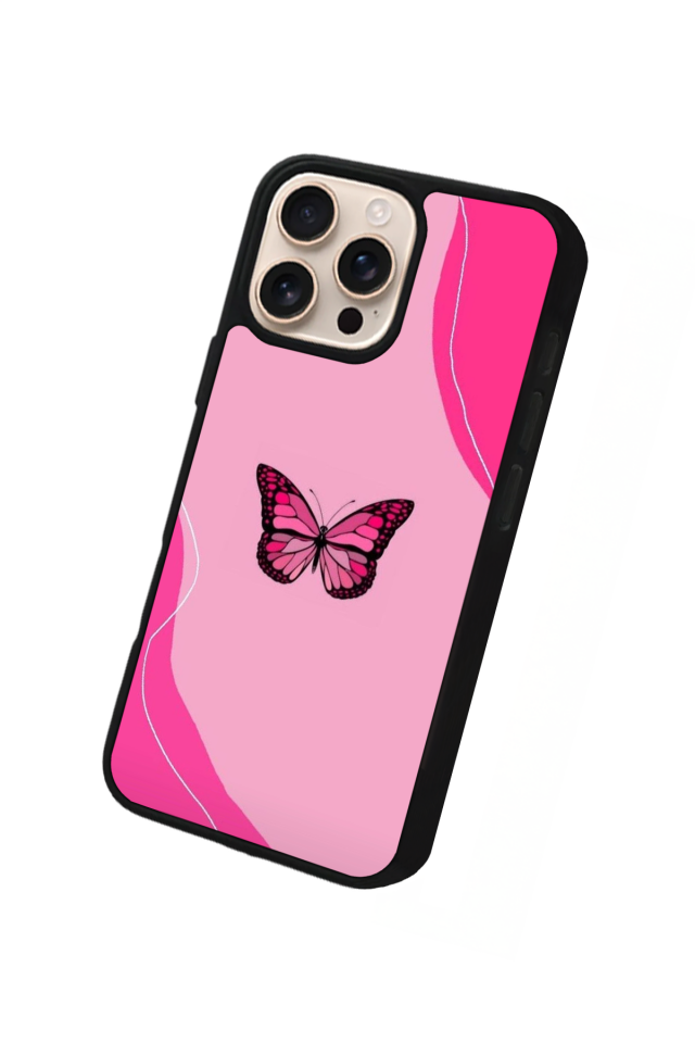 iPhone 15 Pro Max Uyumlu Kelebek Tasarımlı Glossy Premium Kılıf