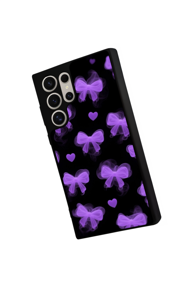 Samsung Galaxy S24 Ultra Uyumlu Kurdele Tasarımlı Glossy Premium Kılıf