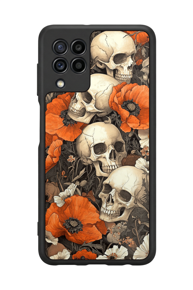 Samsung Galaxy M22 Uyumlu KuruKafa Tasarımlı Glossy Premium Kılıf