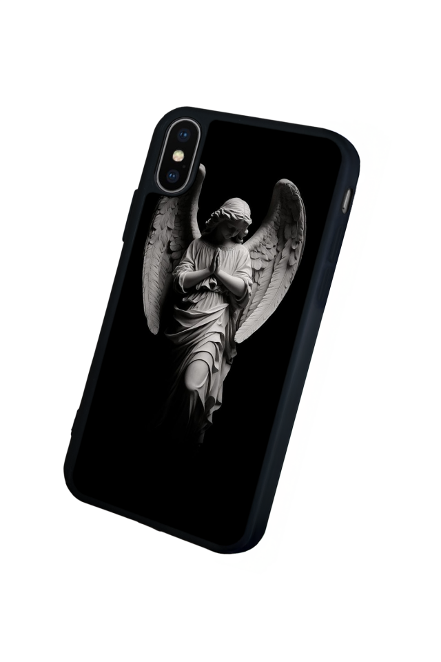 iPhone X/ XS Uyumlu Melek Tasarımlı Glossy Premium Kılıf