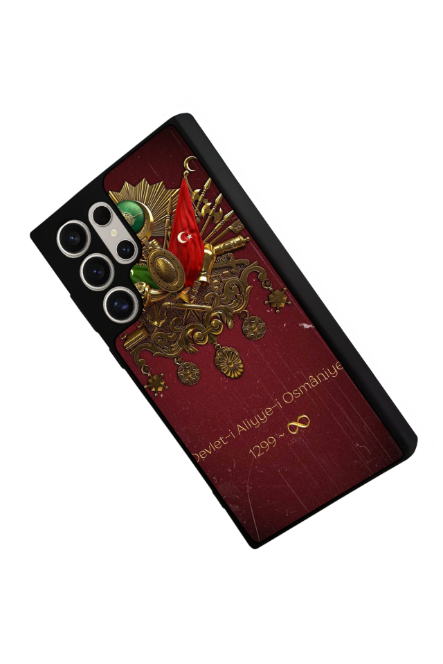 Samsung Galaxy S23 Ultra Uyumlu Osmanli Tugrasi Tasarımlı Glossy Premium Kılıf