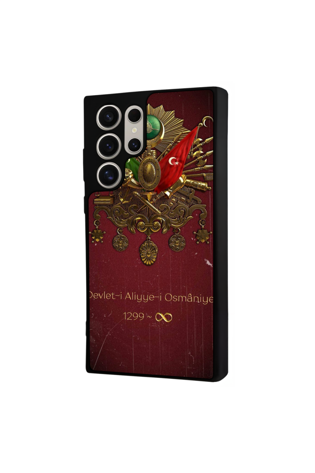 Samsung Galaxy S23 Ultra Uyumlu Osmanli Tugrasi Tasarımlı Glossy Premium Kılıf