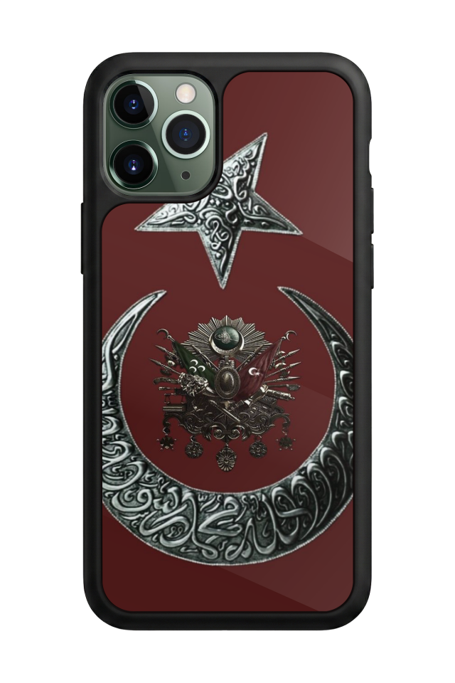 iPhone 11 Pro Uyumlu Osmanli Tugrasi Tasarımlı Glossy Premium Kılıf