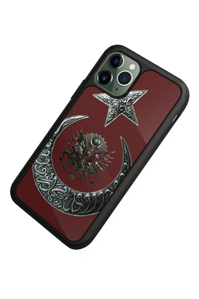 iPhone 11 Pro Uyumlu Osmanli Tugrasi Tasarımlı Glossy Premium Kılıf