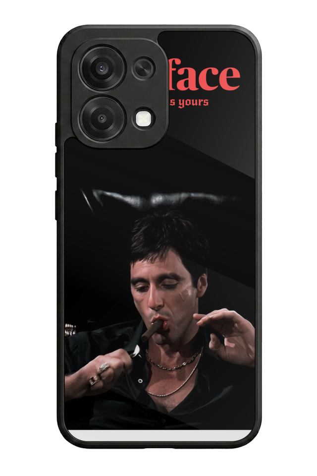 Oppo A6 Pro Uyumlu Scarface Tasarımlı Glossy Premium Kılıf