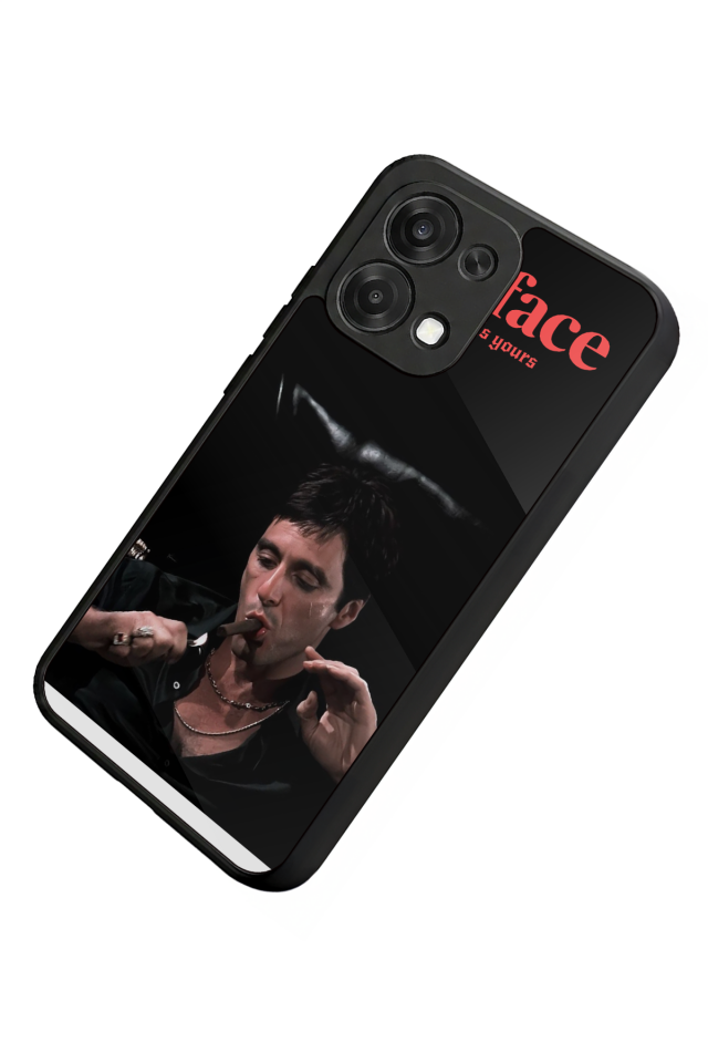 Oppo A6 Pro Uyumlu Scarface Tasarımlı Glossy Premium Kılıf