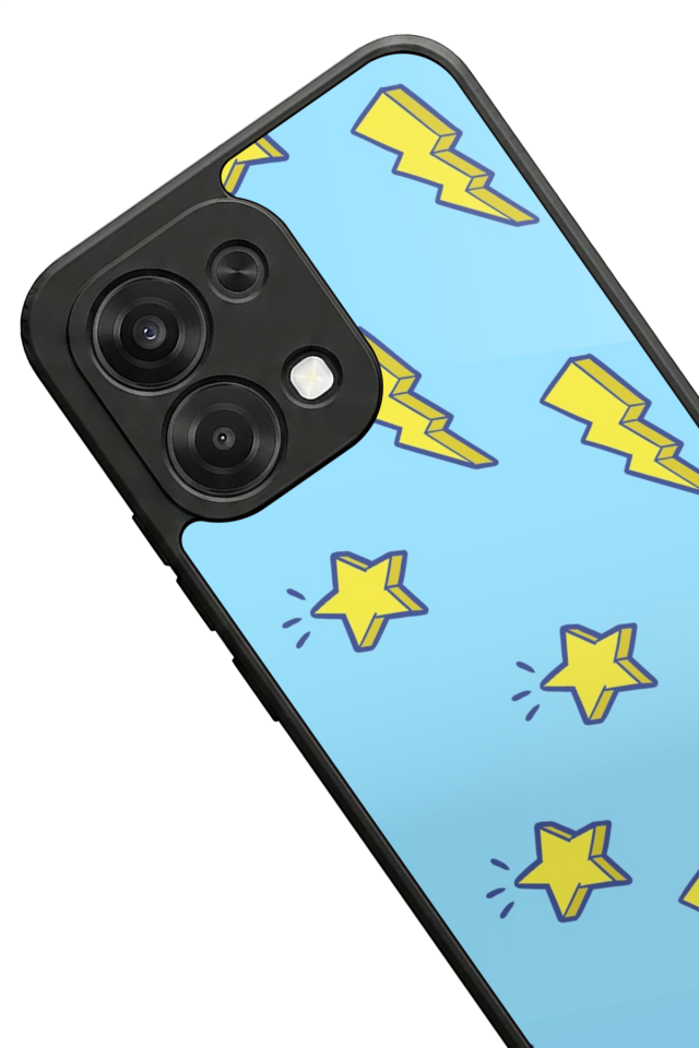 Oppo A6 Pro Uyumlu Simsek Tasarımlı Glossy Premium Kılıf