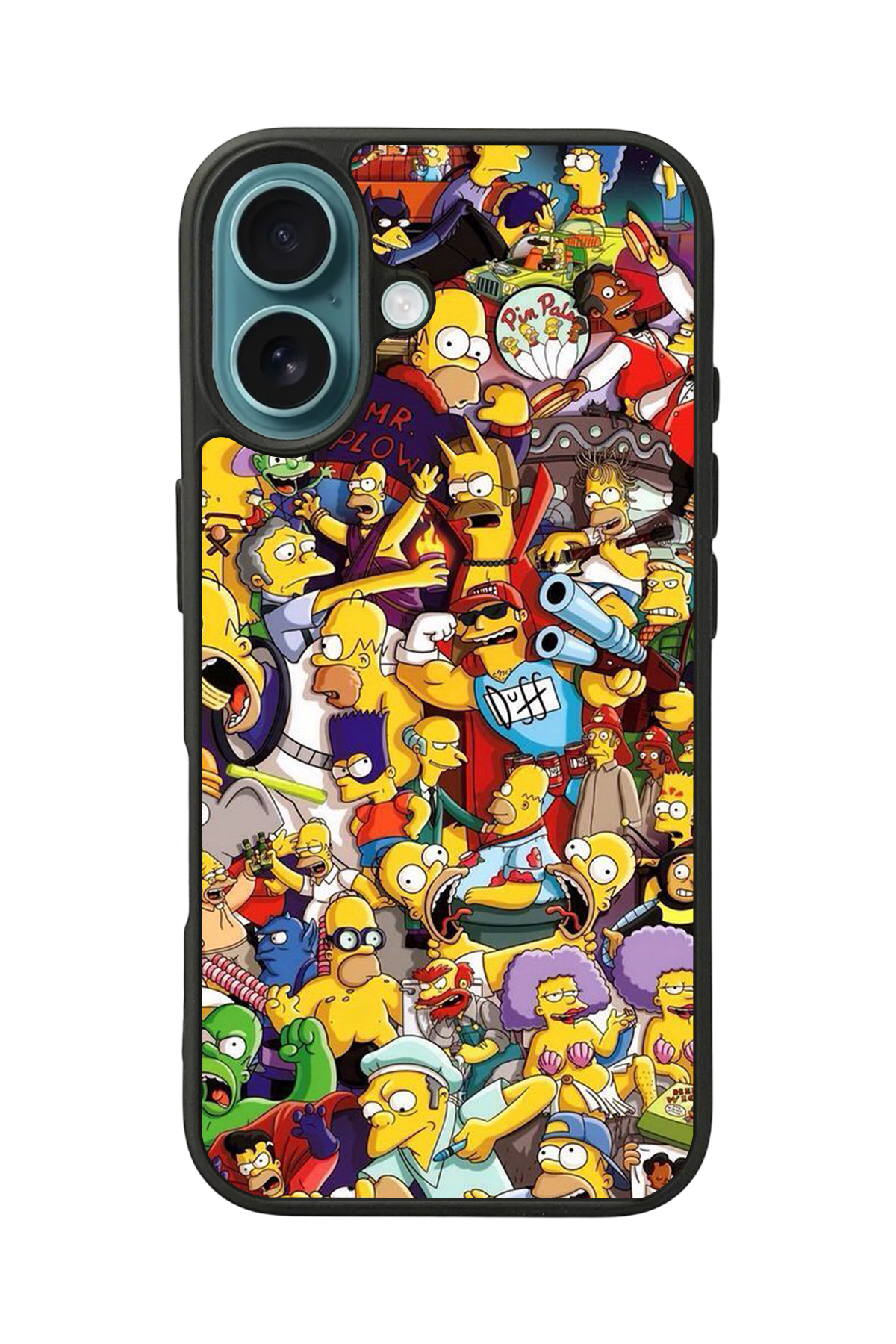 iPhone 16 Uyumlu The Simpsons Tasarımlı Glossy Premium Kılıf