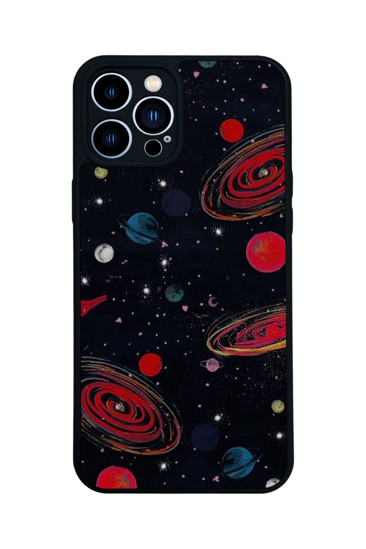 iPhone 13 Pro Max Uyumlu Uzay Tasarımlı Glossy Premium Kılıf