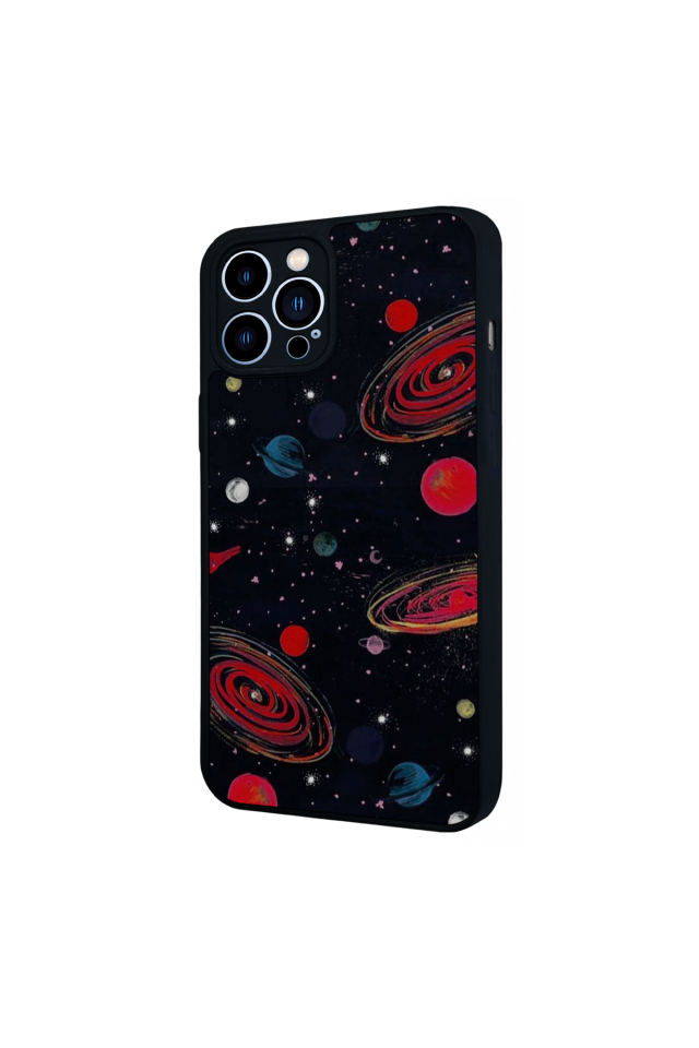 iPhone 13 Pro Max Uyumlu Uzay Tasarımlı Glossy Premium Kılıf