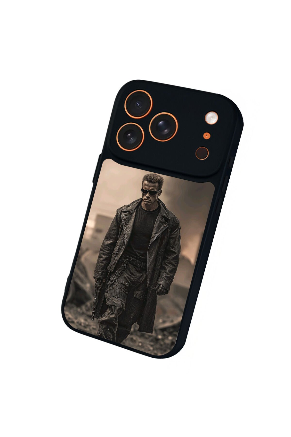 iPhone 17 Pro Max Uyumlu Terminator Tasarımlı Glossy Premium Kılıf
