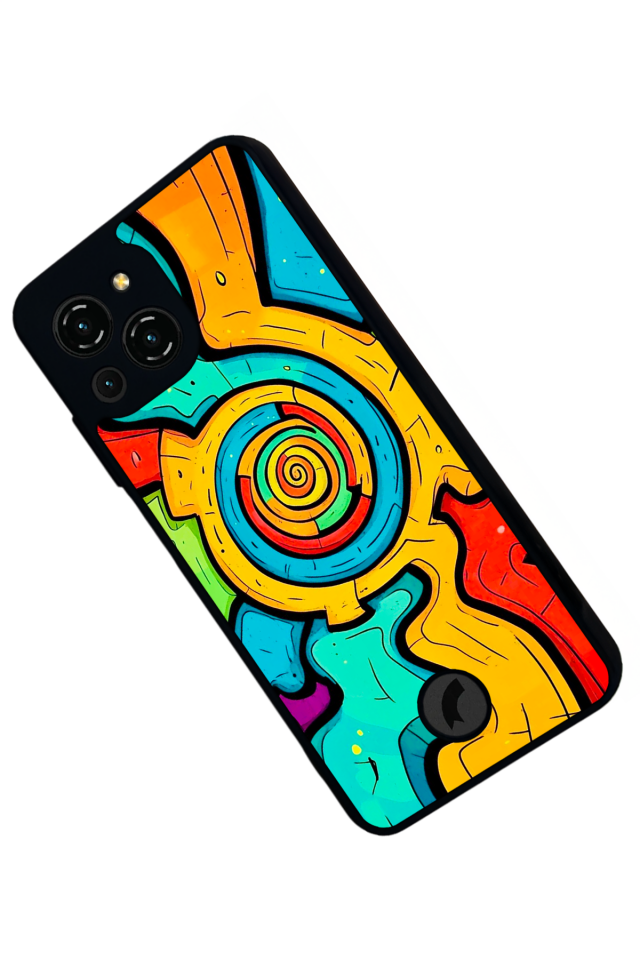 Reeder S23 Pro Max Uyumlu Abstract Tasarımlı Glossy Premium Kılıf