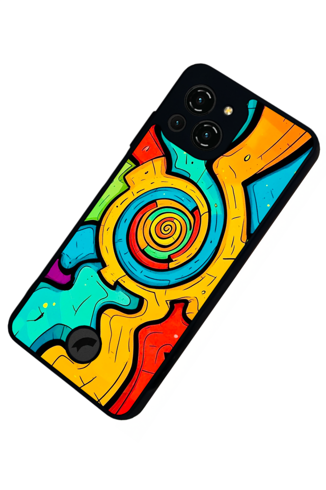 Reeder S23 Pro Max Uyumlu Abstract Tasarımlı Glossy Premium Kılıf