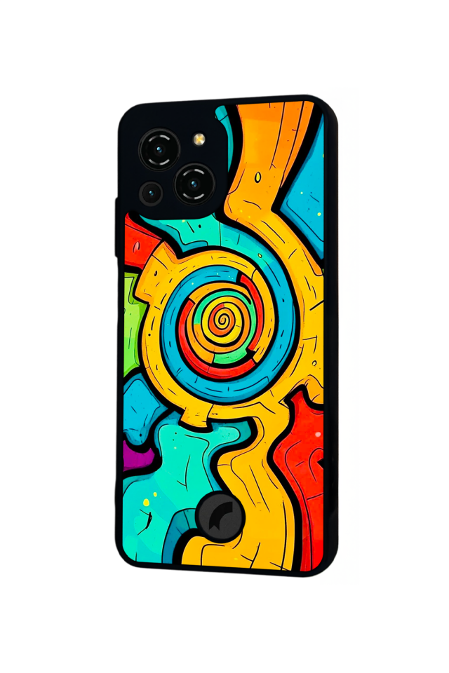 Reeder S23 Pro Max Uyumlu Abstract Tasarımlı Glossy Premium Kılıf